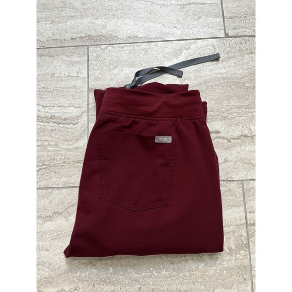 FIGS Zamora 2.0 Jogger Scrub Pants Burgundy W18SW2005 PO 1645 Size Small - Picture 11 of 11
